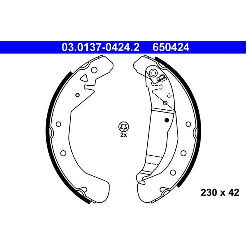 Set saboti frana 03.0137-0424.2 ATE