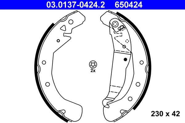 Set saboti frana ATE 03.0137-0424.2