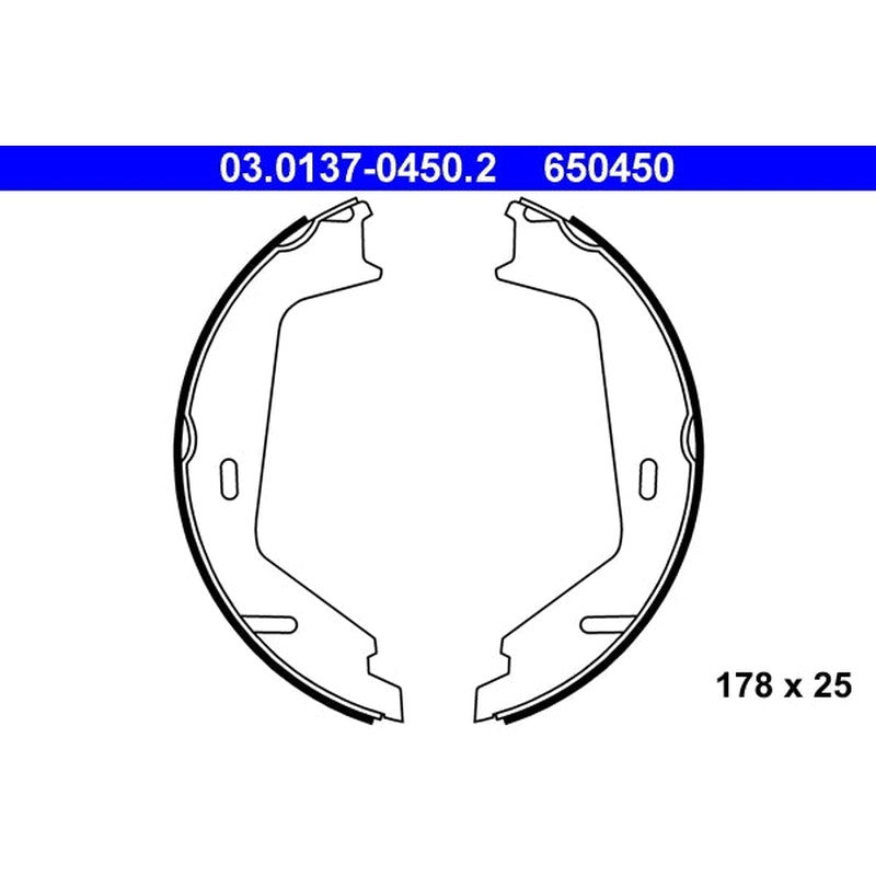Set saboti frana, frana de mana 03.0137-0450.2 ATE