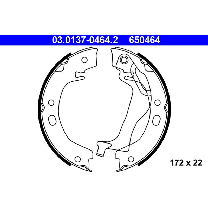 Set saboti frana, frana de mana 03.0137-0464.2 ATE