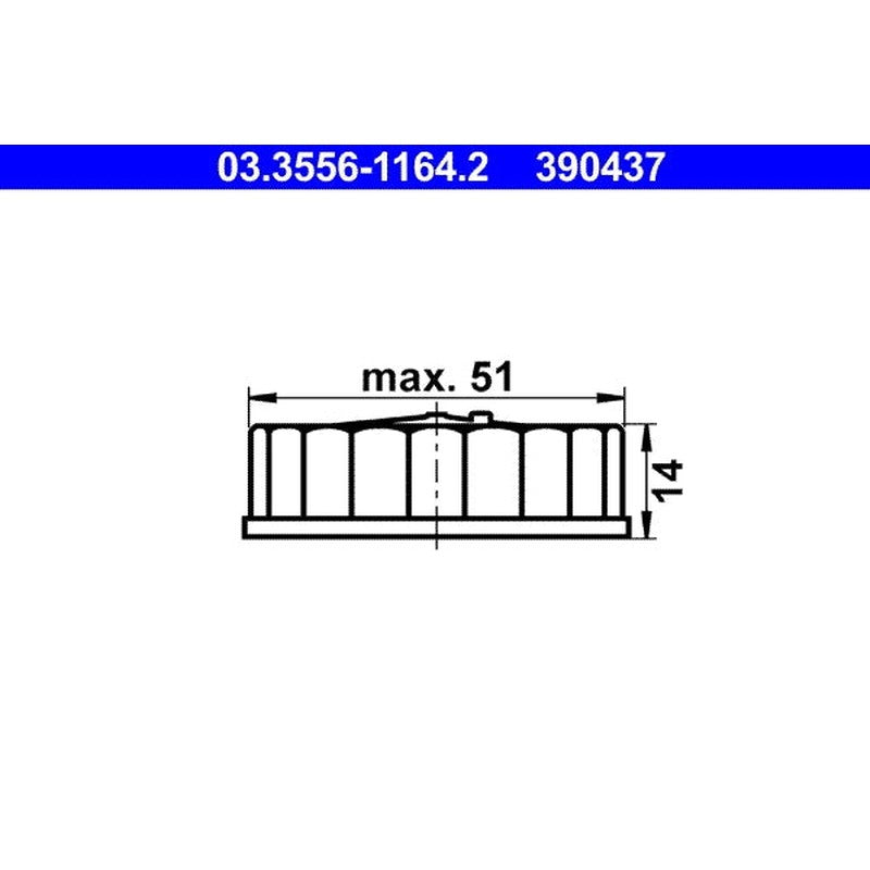 buson,rezervor lichid de frana 03.3556-1164.2 ATE