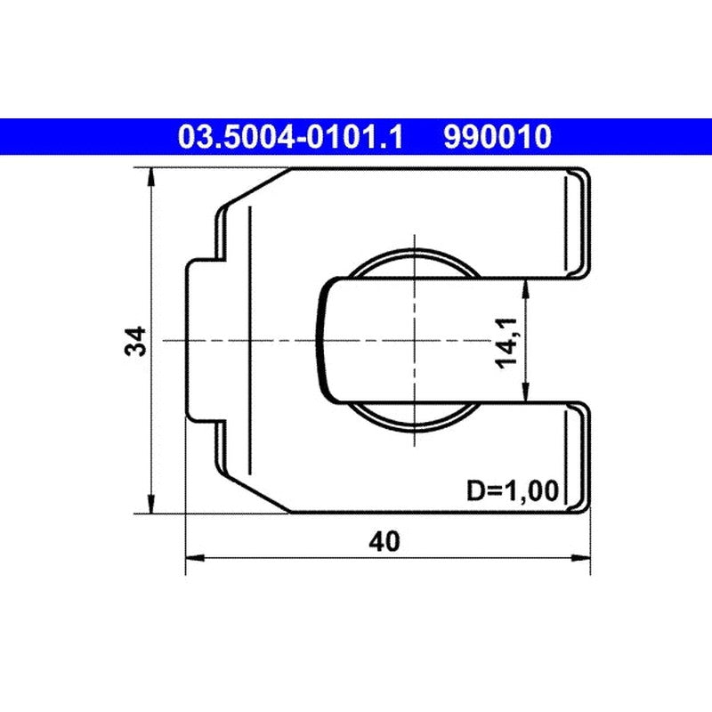 Suport, furtun frana 03.5004-0101.1 ATE