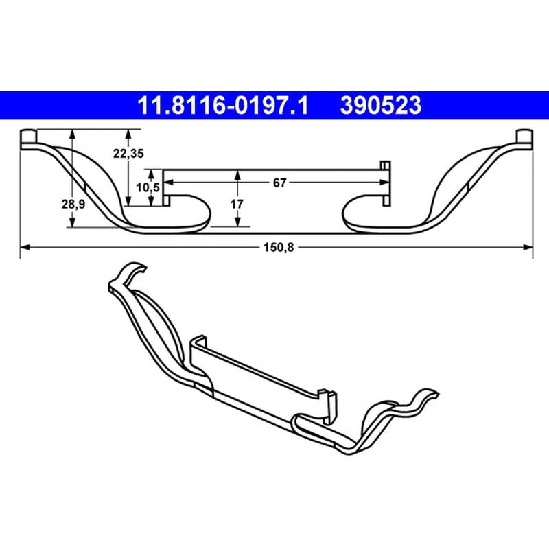 Arc, etrier frana 11.8116-0197.1 ATE