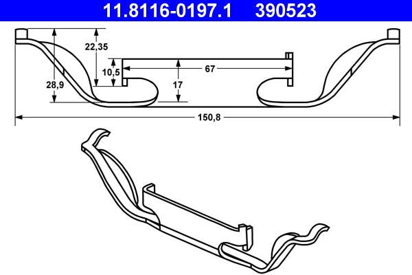 Arc etrier frana ATE 11.8116-0197.1