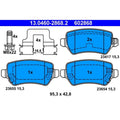 set placute frana,frana disc 13.0460-2868.2 ATE