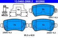 Set placute frana ATE 13.0460-2868.2
