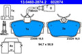 Set placute frana ATE 13.0460-2874.2