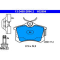 set placute frana,frana disc 13.0460-2894.2 ATE