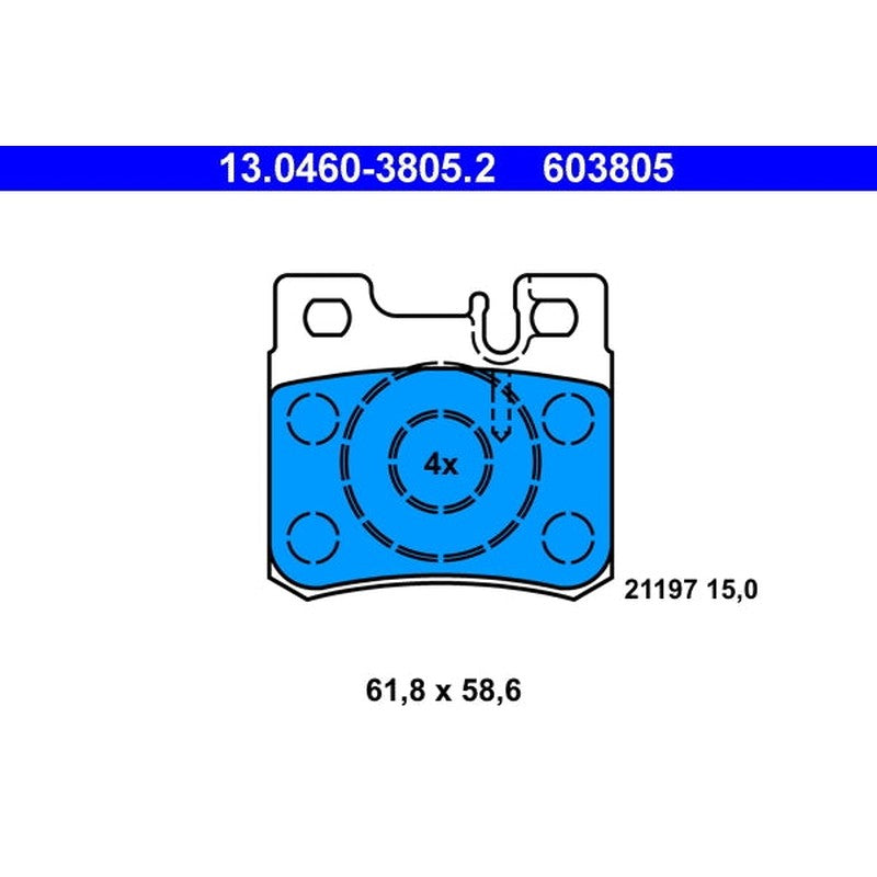 set placute frana,frana disc 13.0460-3805.2 ATE