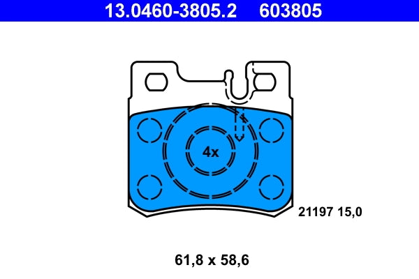 Set placute frana ATE 13.0460-3805.2
