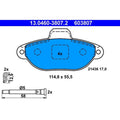 set placute frana,frana disc 13.0460-3807.2 ATE