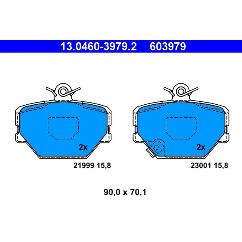 set placute frana,frana disc 13.0460-3979.2 ATE