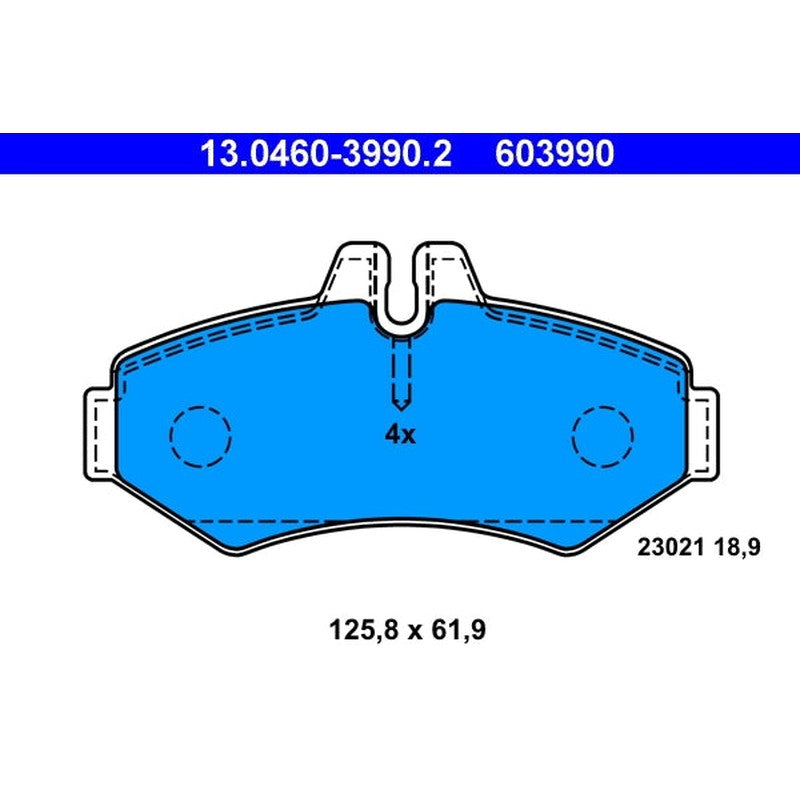 set placute frana,frana disc 13.0460-3990.2 ATE