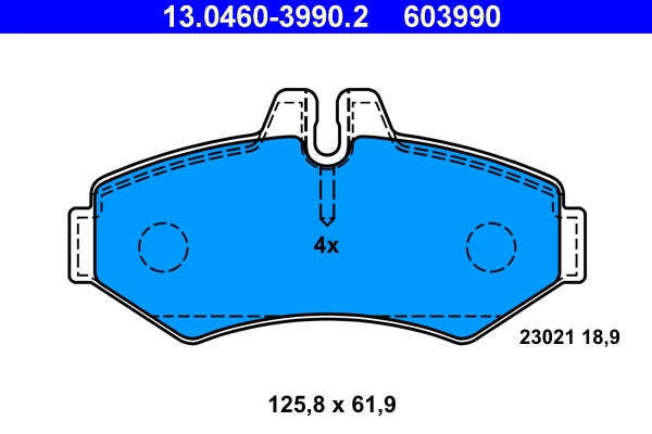 Set placute frana ATE 13.0460-3990.2