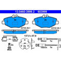 set placute frana,frana disc 13.0460-3999.2 ATE