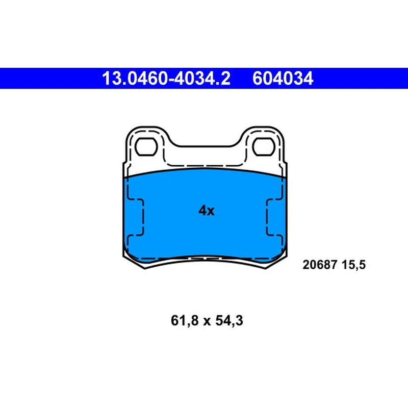 set placute frana,frana disc 13.0460-4034.2 ATE
