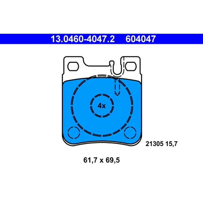 set placute frana,frana disc 13.0460-4047.2 ATE