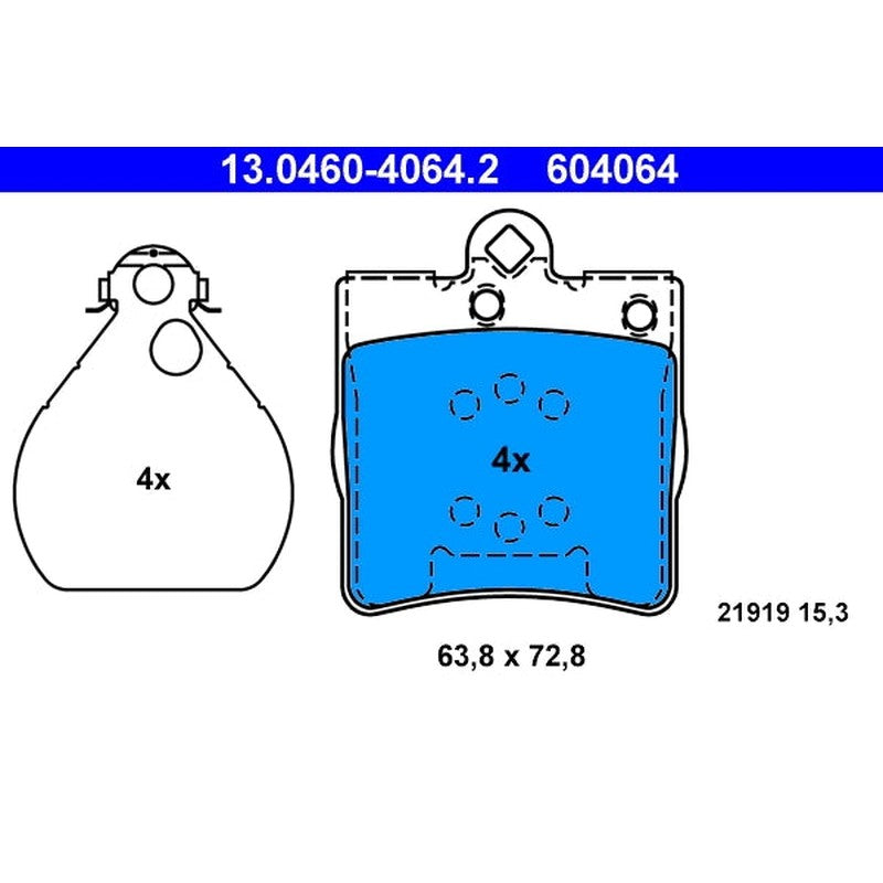set placute frana,frana disc 13.0460-4064.2 ATE