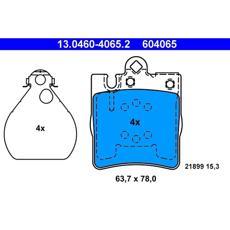 set placute frana,frana disc 13.0460-4065.2 ATE