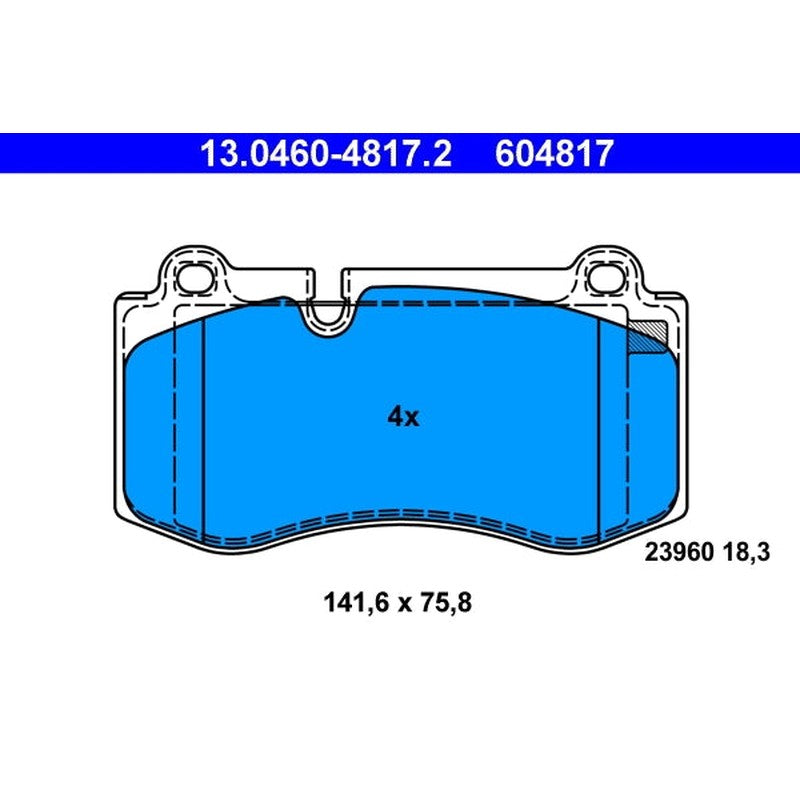 set placute frana,frana disc 13.0460-4817.2 ATE