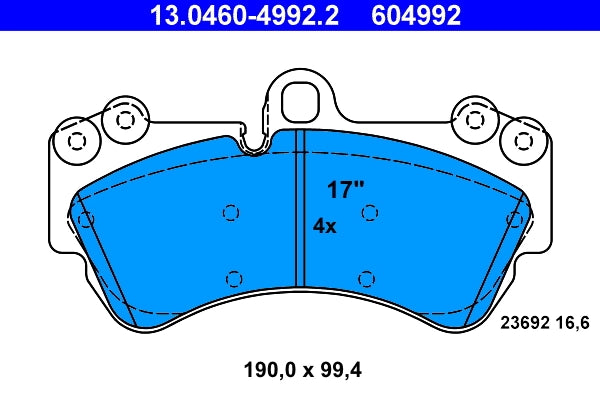 Set placute frana ATE 13.0460-4992.2