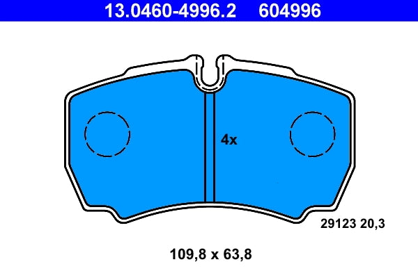 Set placute frana ATE 13.0460-4996.2