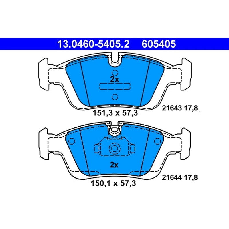 Set placute frana ATE 13.0460-5405.2