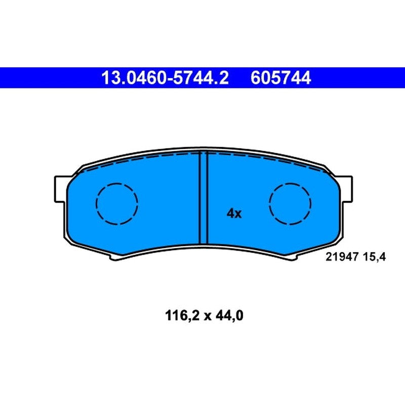 set placute frana,frana disc 13.0460-5744.2 ATE