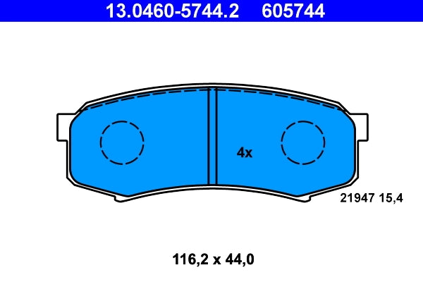 Set placute frana ATE 13.0460-5744.2