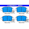 set placute frana,frana disc 13.0460-5810.2 ATE