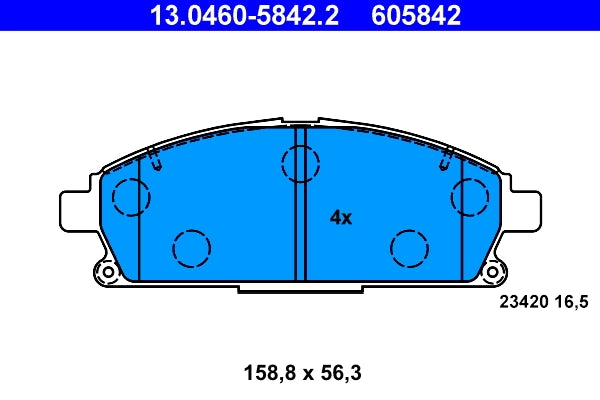 Set placute frana ATE 13.0460-5842.2