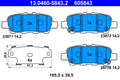 Set placute frana ATE 13.0460-5843.2
