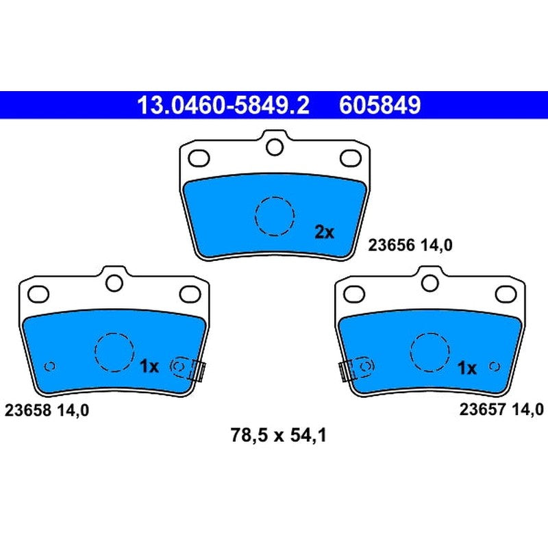 set placute frana,frana disc 13.0460-5849.2 ATE