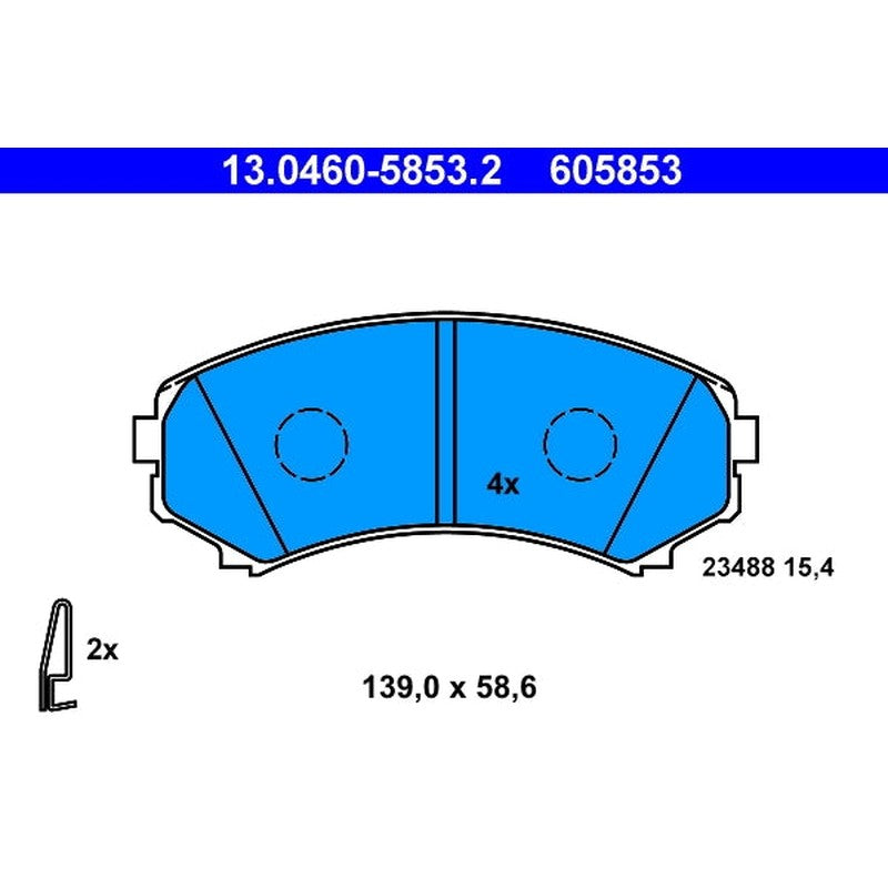 set placute frana,frana disc 13.0460-5853.2 ATE