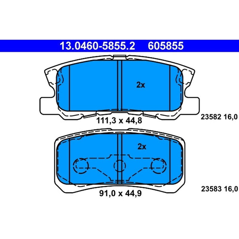 set placute frana,frana disc 13.0460-5855.2 ATE