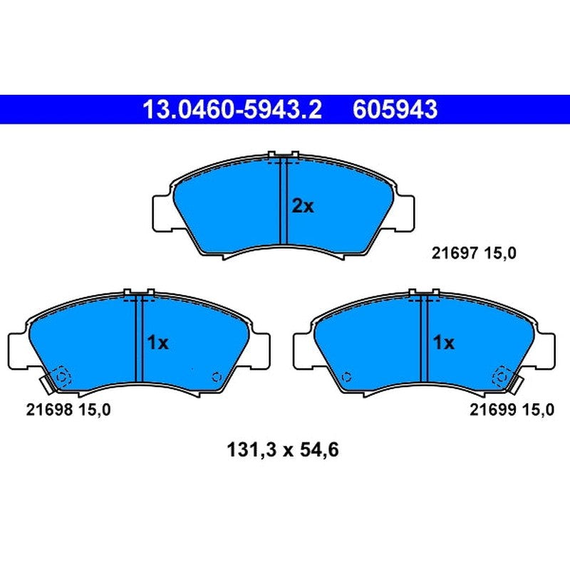 set placute frana,frana disc 13.0460-5943.2 ATE