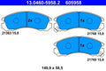 Set placute frana ATE 13.0460-5958.2