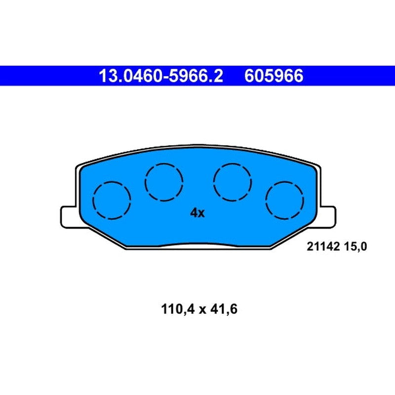 set placute frana,frana disc 13.0460-5966.2 ATE