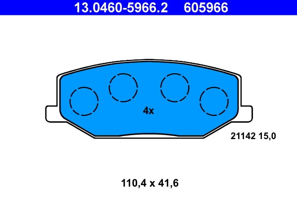 Set placute frana ATE 13.0460-5966.2