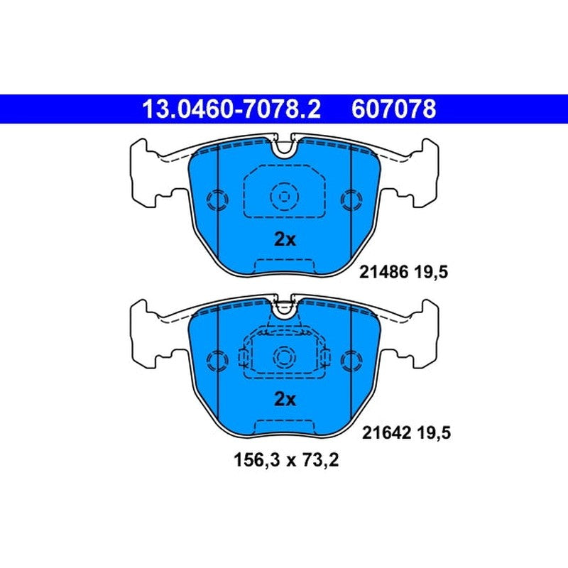 set placute frana,frana disc 13.0460-7078.2 ATE