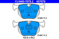 Set placute frana ATE 13.0460-7079.2