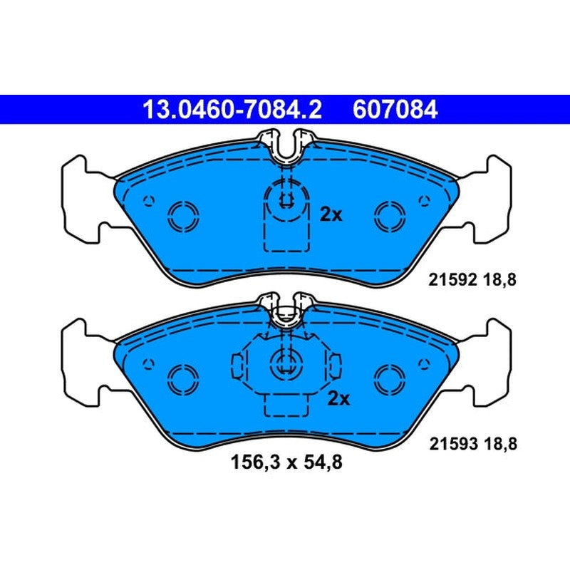 set placute frana,frana disc 13.0460-7084.2 ATE