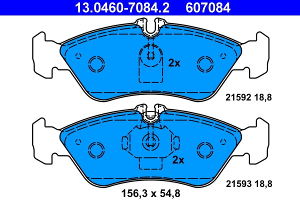 Set placute frana ATE 13.0460-7084.2