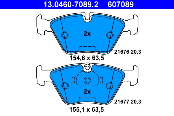 Set placute frana ATE 13.0460-7089.2