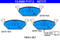 Set placute frana ATE 13.0460-7117.2