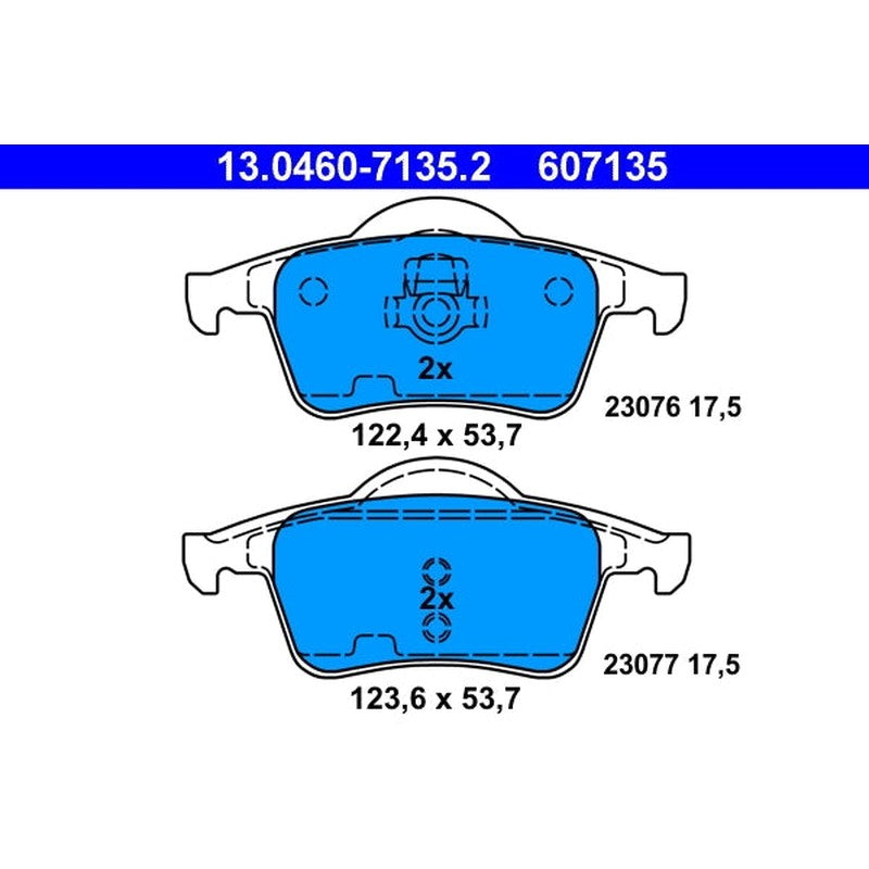set placute frana,frana disc 13.0460-7135.2 ATE