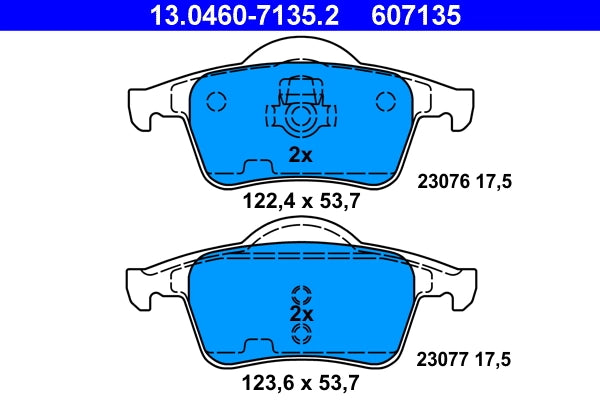 Set placute frana ATE 13.0460-7135.2