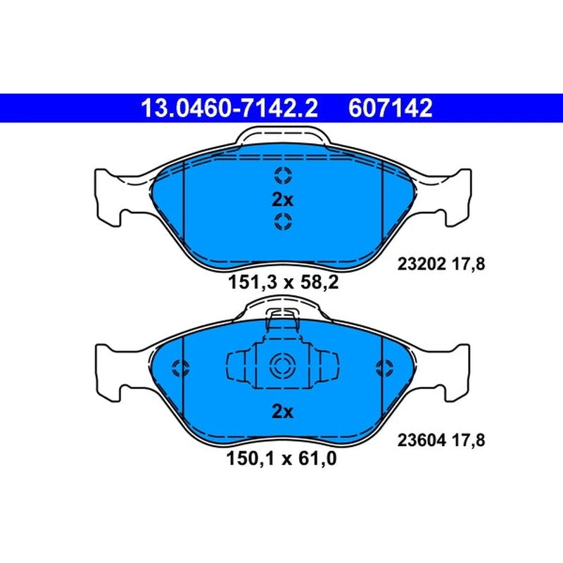 set placute frana,frana disc 13.0460-7142.2 ATE
