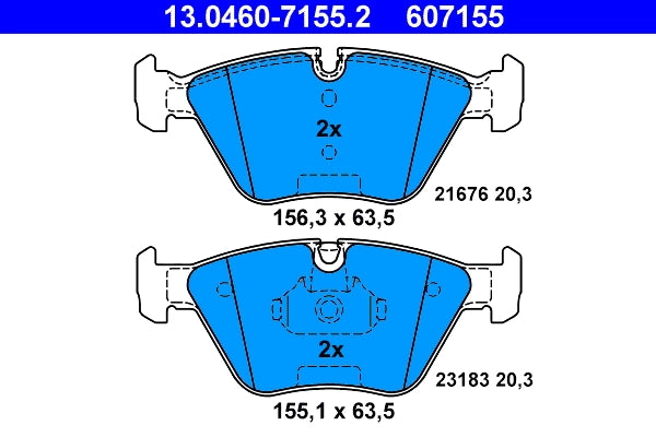 Set placute frana ATE 13.0460-7155.2
