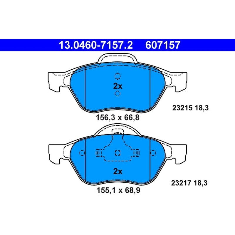 set placute frana,frana disc 13.0460-7157.2 ATE